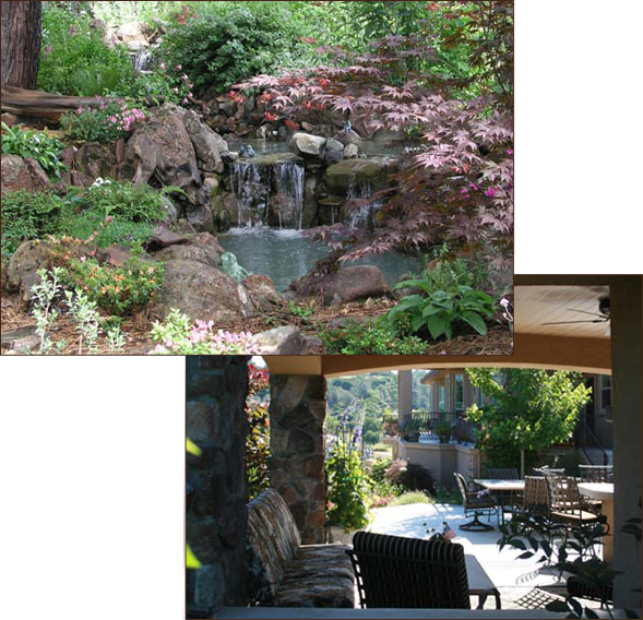 Water Feature & Outdoor Living Space