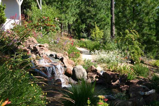 Natural Boulder Waterfall